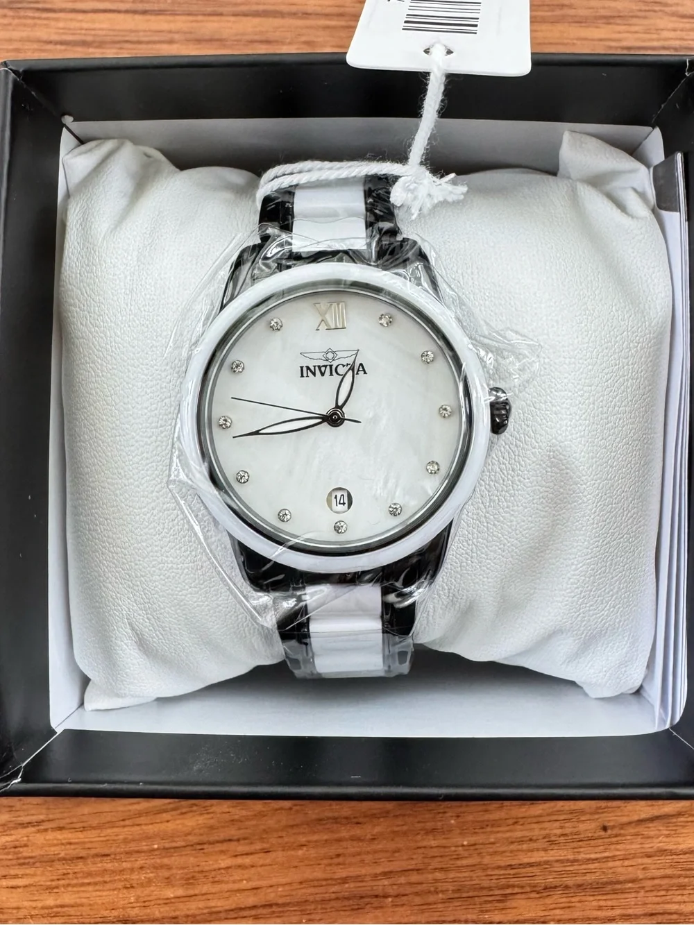 Invicta Women’s Watch 34.7 mm Two-Tone Black & White With Mother of Pearl Face